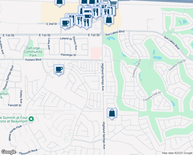 map of restaurants, bars, coffee shops, grocery stores, and more near 1687 Lewis Creek in Beaumont