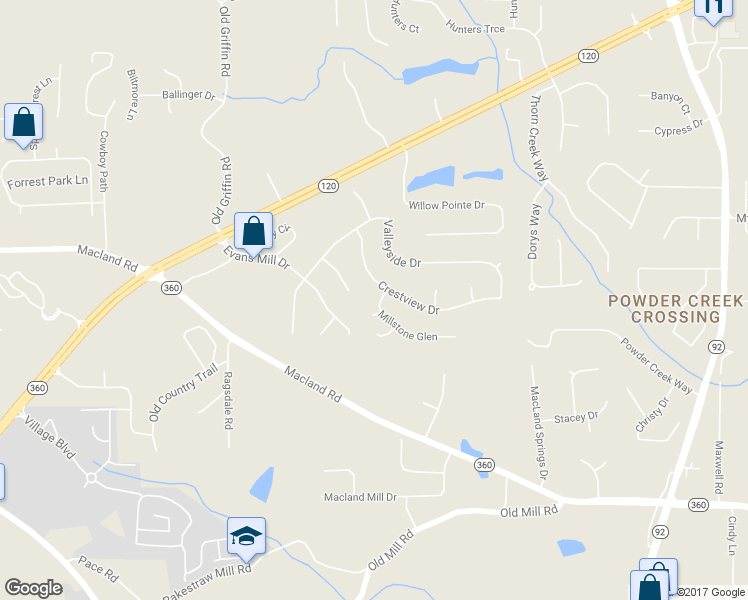 map of restaurants, bars, coffee shops, grocery stores, and more near 42 Mill Stone Glen in Dallas
