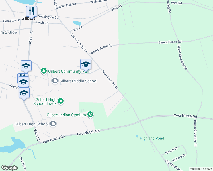 map of restaurants, bars, coffee shops, grocery stores, and more near 604 Juniper Springs Road in Gilbert