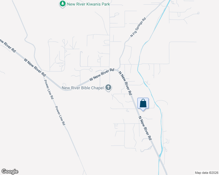 map of restaurants, bars, coffee shops, grocery stores, and more near 46711 North 15th Avenue in New River