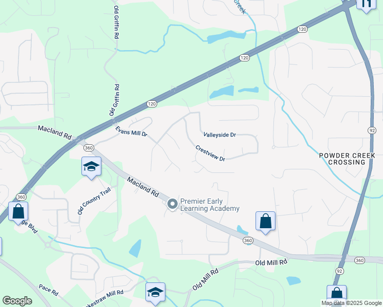 map of restaurants, bars, coffee shops, grocery stores, and more near 42 Mill Stone Glen in Dallas