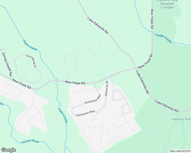 map of restaurants, bars, coffee shops, grocery stores, and more near 2644 Dolostone Way in Dacula