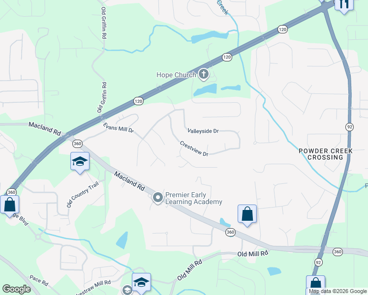 map of restaurants, bars, coffee shops, grocery stores, and more near 149 Crestview Drive in Dallas