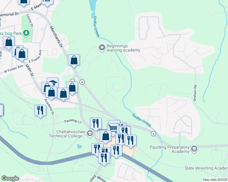 map of restaurants, bars, coffee shops, grocery stores, and more near 283 Bainbridge Circle in Dallas