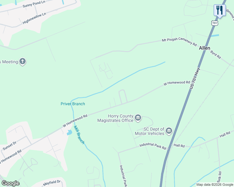 map of restaurants, bars, coffee shops, grocery stores, and more near 130 Sheldon Court in Conway