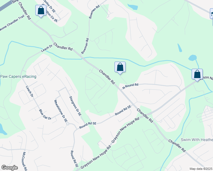 map of restaurants, bars, coffee shops, grocery stores, and more near 1673 Dover Creek Lane in Lawrenceville