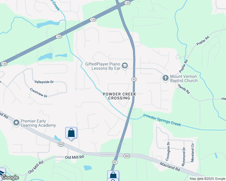 map of restaurants, bars, coffee shops, grocery stores, and more near 145 Powder Creek Drive in Dallas
