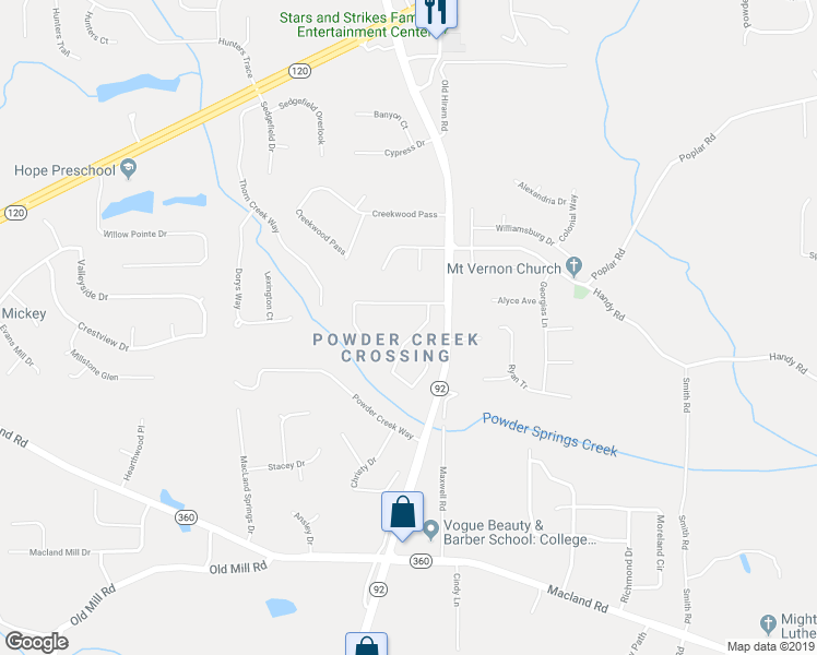 map of restaurants, bars, coffee shops, grocery stores, and more near 84 Powder Creek Court in Dallas
