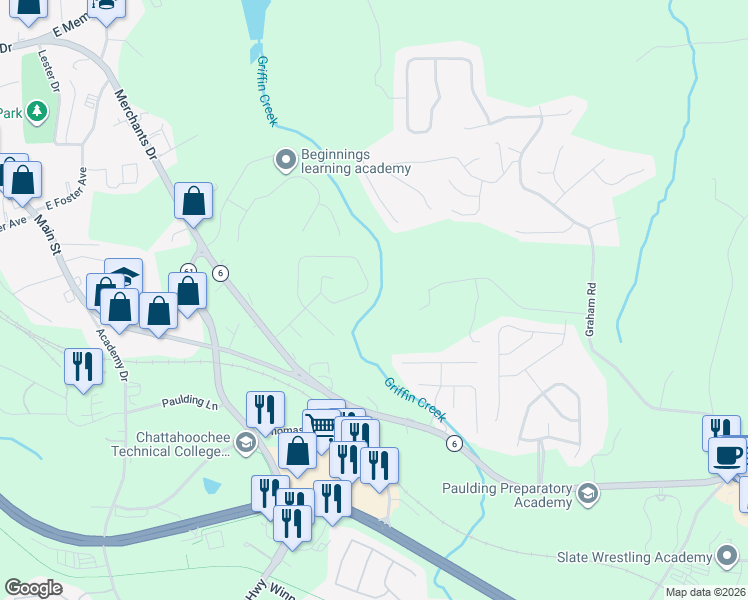 map of restaurants, bars, coffee shops, grocery stores, and more near 265 Bainbridge Circle in Dallas