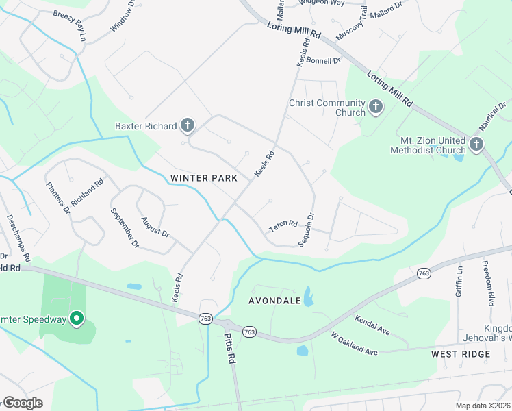map of restaurants, bars, coffee shops, grocery stores, and more near 249 Keels Road in Sumter