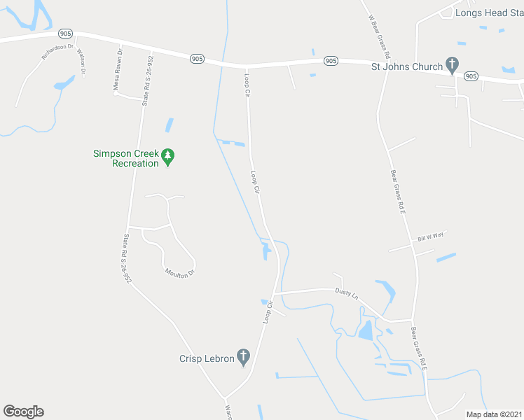 map of restaurants, bars, coffee shops, grocery stores, and more near Loop Circle in Longs