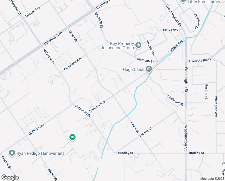 map of restaurants, bars, coffee shops, grocery stores, and more near 2255 Grace Street in Riverside