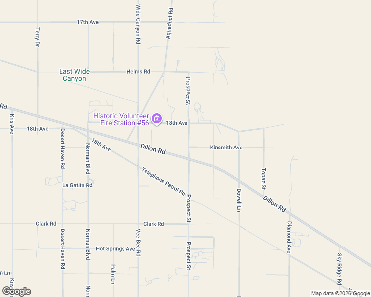 map of restaurants, bars, coffee shops, grocery stores, and more near 73360 Dillon Road in Desert Hot Springs