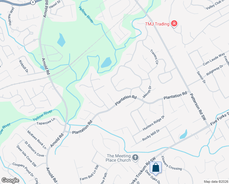 map of restaurants, bars, coffee shops, grocery stores, and more near 581 Congress Parkway in Lawrenceville