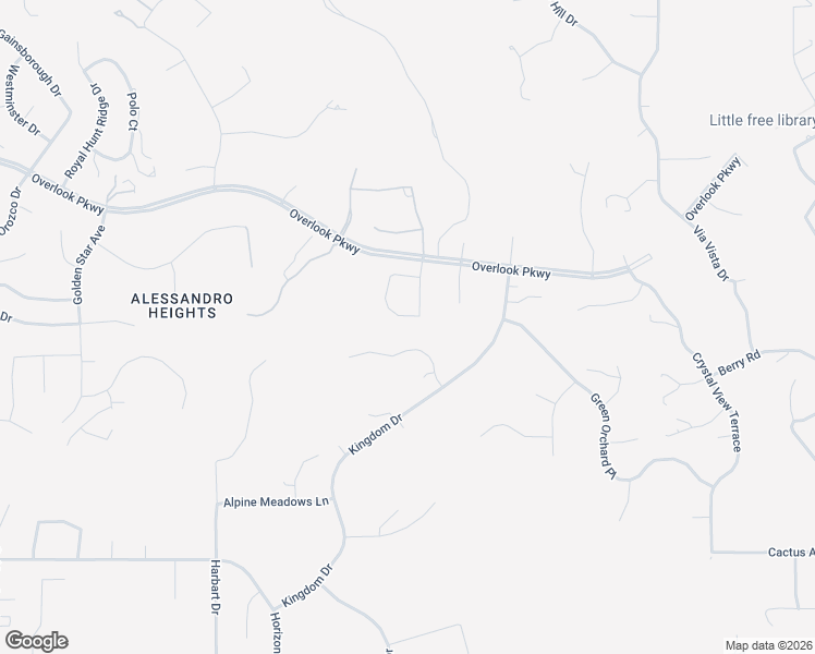 map of restaurants, bars, coffee shops, grocery stores, and more near 7535 Misty View Place in Riverside