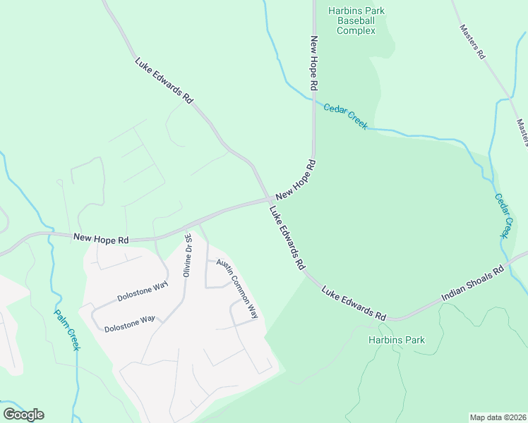 map of restaurants, bars, coffee shops, grocery stores, and more near 2725 Luke Edwards Road in Dacula