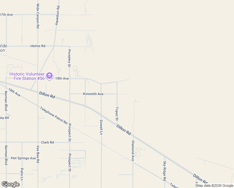 map of restaurants, bars, coffee shops, grocery stores, and more near Kinsmith Avenue in Sky Valley