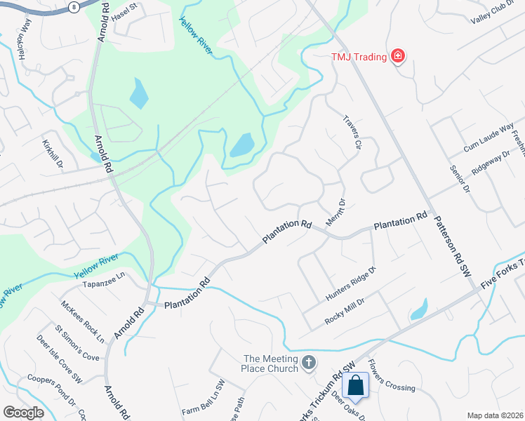 map of restaurants, bars, coffee shops, grocery stores, and more near 581 Congress Parkway in Lawrenceville