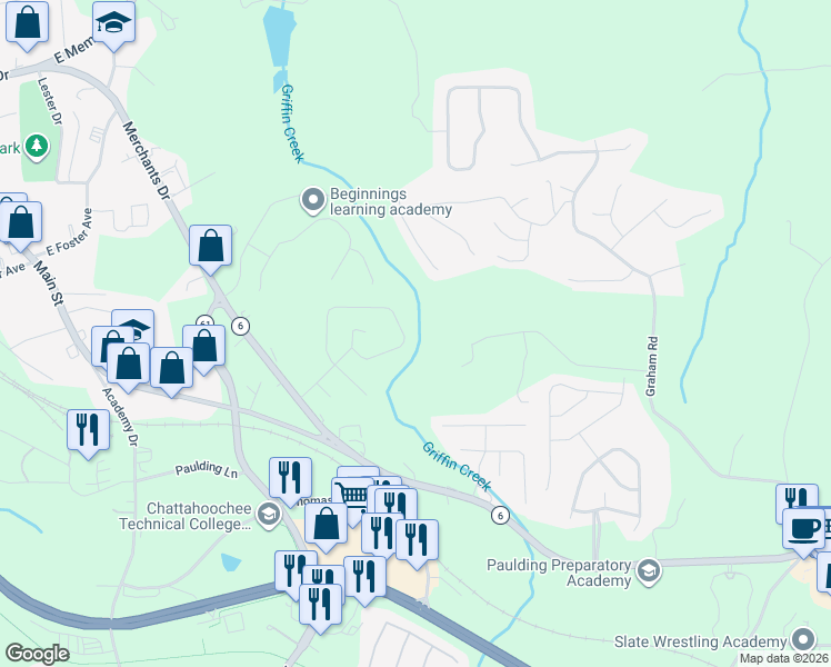 map of restaurants, bars, coffee shops, grocery stores, and more near 259 Bainbridge Circle in Dallas