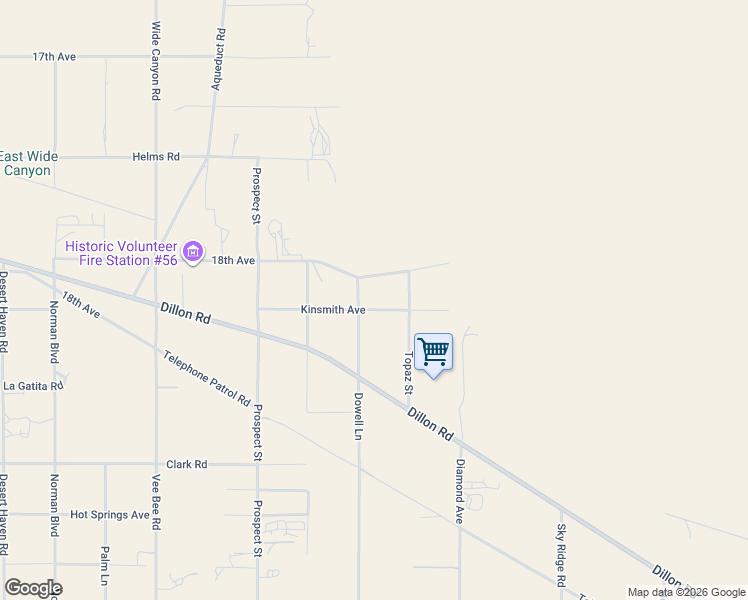 map of restaurants, bars, coffee shops, grocery stores, and more near Kinsmith Avenue in Sky Valley