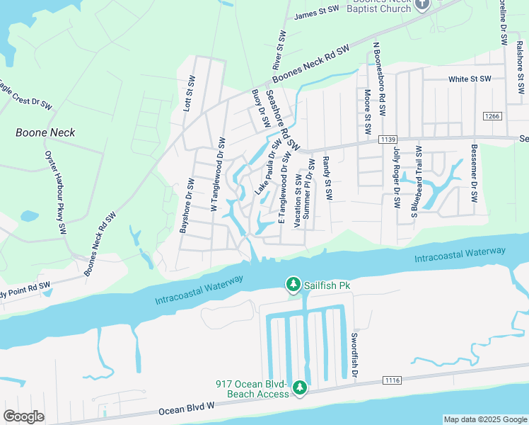 map of restaurants, bars, coffee shops, grocery stores, and more near 2389 Carol Drive Southwest in Brunswick County