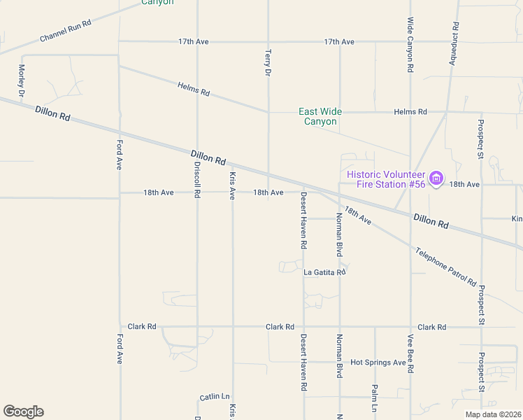 map of restaurants, bars, coffee shops, grocery stores, and more near 72475 Dillon Road in Desert Hot Springs