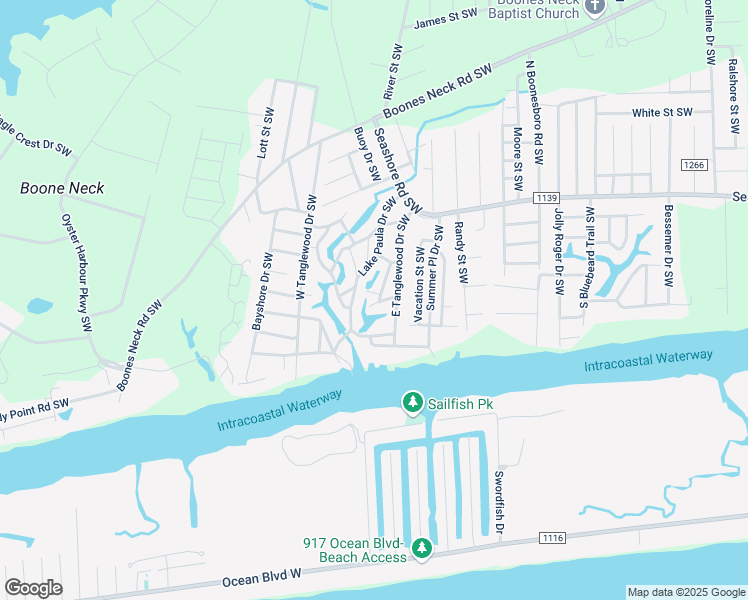 map of restaurants, bars, coffee shops, grocery stores, and more near 2389 Carol Drive Southwest in Brunswick County