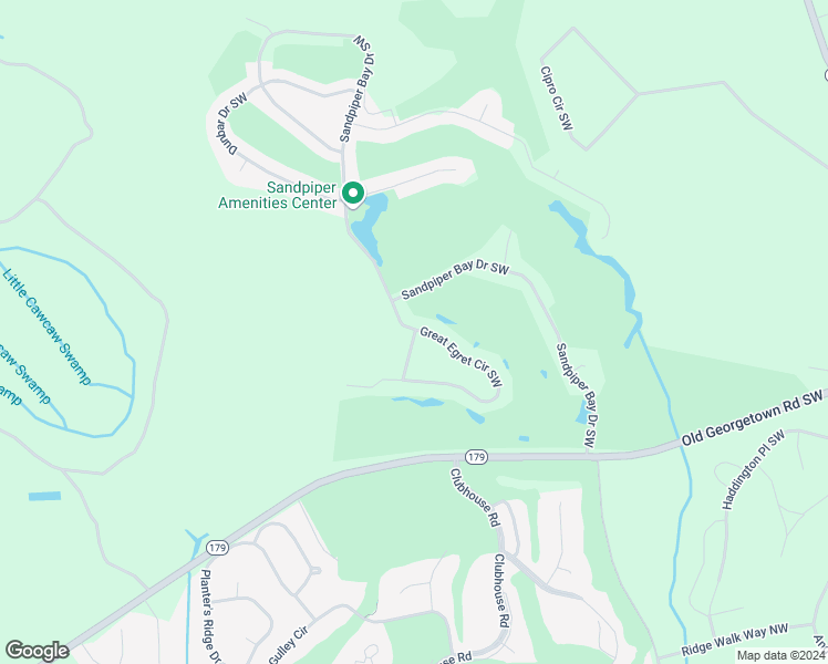 map of restaurants, bars, coffee shops, grocery stores, and more near 7508 Moorhen Lane Southwest in Sunset Beach
