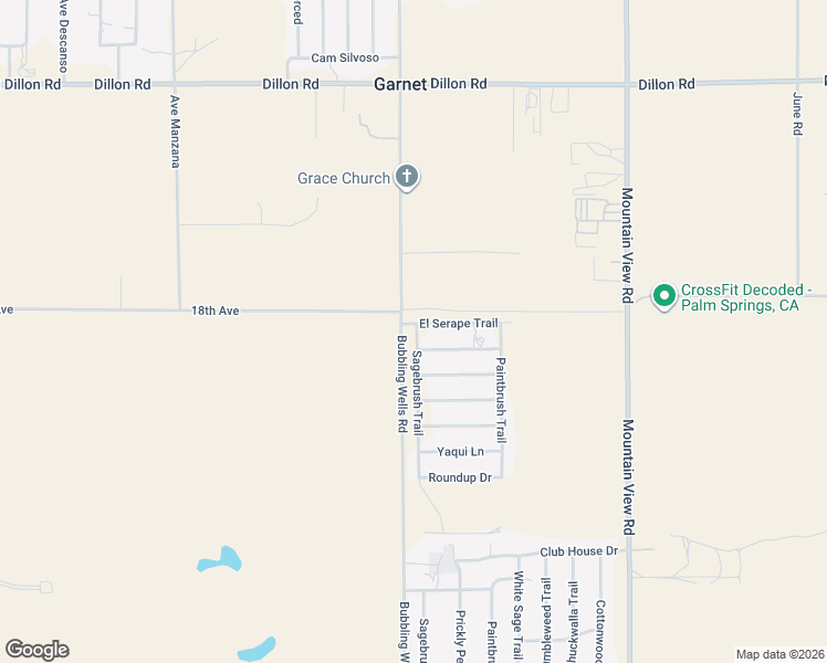 map of restaurants, bars, coffee shops, grocery stores, and more near Sagebrush Trail in Riverside County