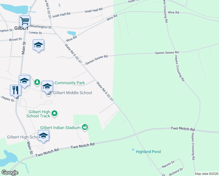 map of restaurants, bars, coffee shops, grocery stores, and more near 621 Juniper Springs Road in Gilbert