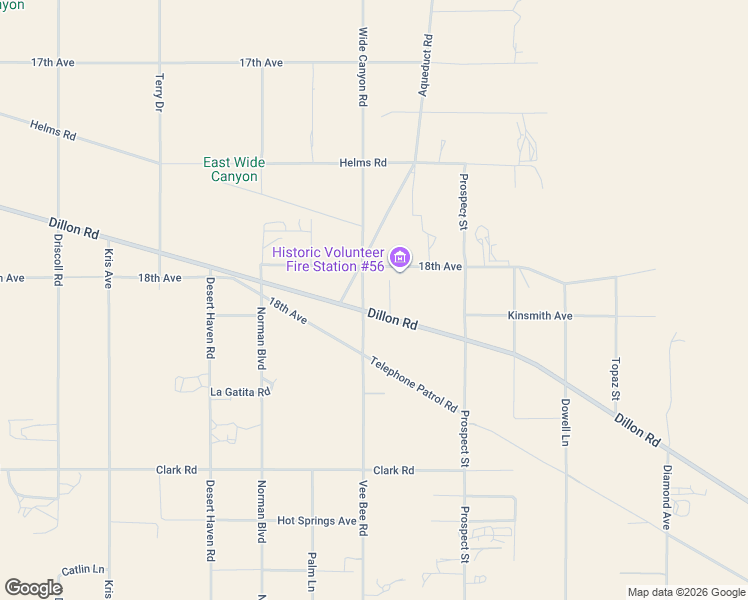 map of restaurants, bars, coffee shops, grocery stores, and more near 73001 Dillon Road in Desert Hot Springs