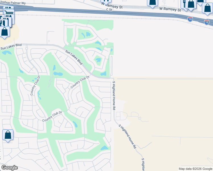 map of restaurants, bars, coffee shops, grocery stores, and more near 4839 West Forest Oaks Avenue in Banning