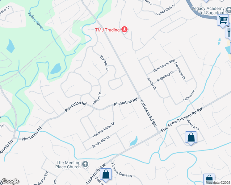 map of restaurants, bars, coffee shops, grocery stores, and more near 1945 Skidmore Circle in Lawrenceville