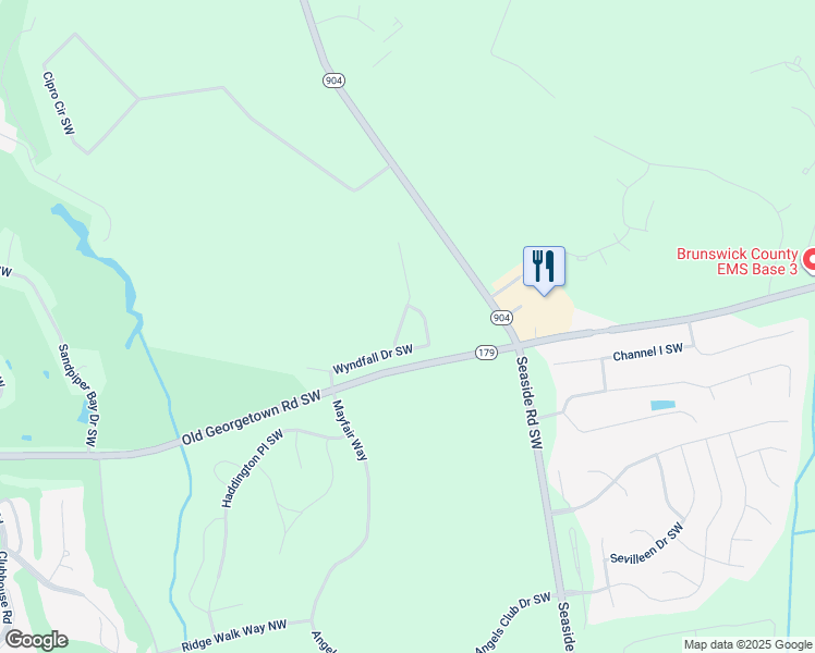 map of restaurants, bars, coffee shops, grocery stores, and more near 938 Elderberry Lane Southwest in Sunset Beach