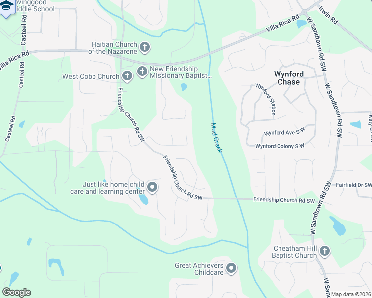 map of restaurants, bars, coffee shops, grocery stores, and more near 1559 Vine Leaf Drive in Powder Springs