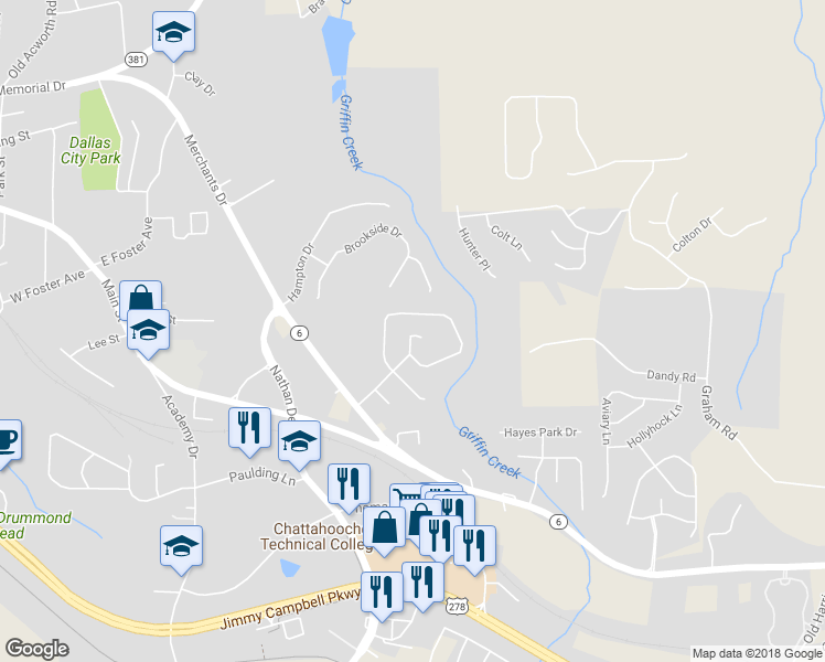 map of restaurants, bars, coffee shops, grocery stores, and more near 311 Bainbridge Circle in Dallas
