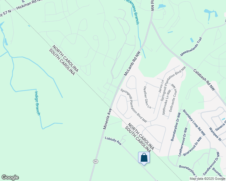 map of restaurants, bars, coffee shops, grocery stores, and more near 876 Mountain Mint Circle Northwest in Brunswick County