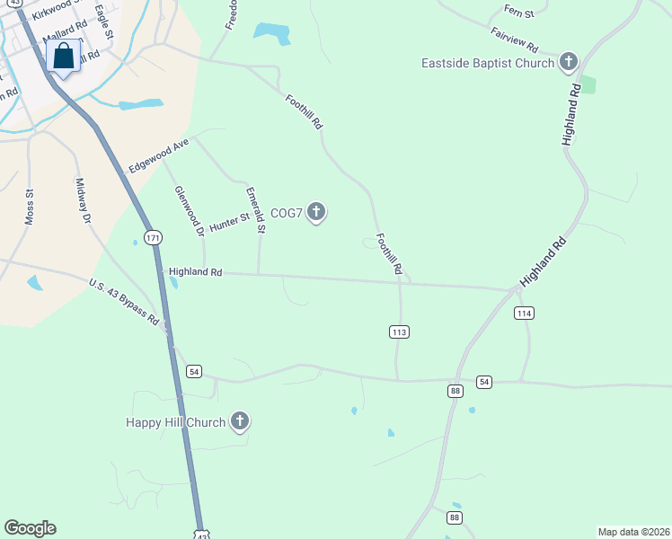 map of restaurants, bars, coffee shops, grocery stores, and more near 573 Highland Road in Winfield