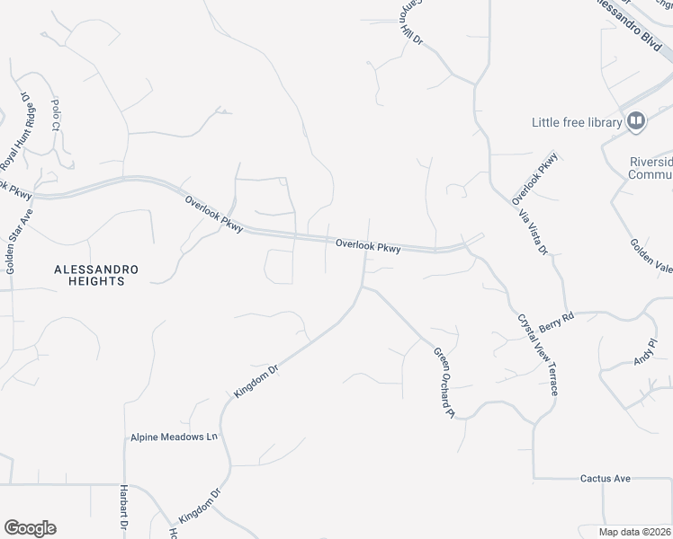 map of restaurants, bars, coffee shops, grocery stores, and more near 7415 Kingdom Drive in Riverside