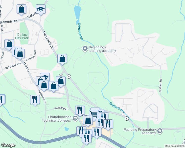 map of restaurants, bars, coffee shops, grocery stores, and more near 229 Bainbridge Circle in Dallas