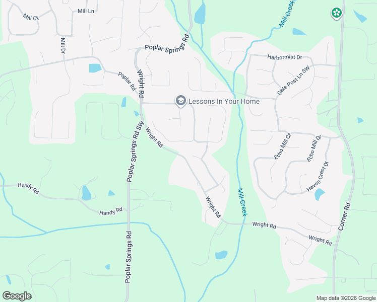 map of restaurants, bars, coffee shops, grocery stores, and more near 5601 Maxon Marsh Drive in Hiram