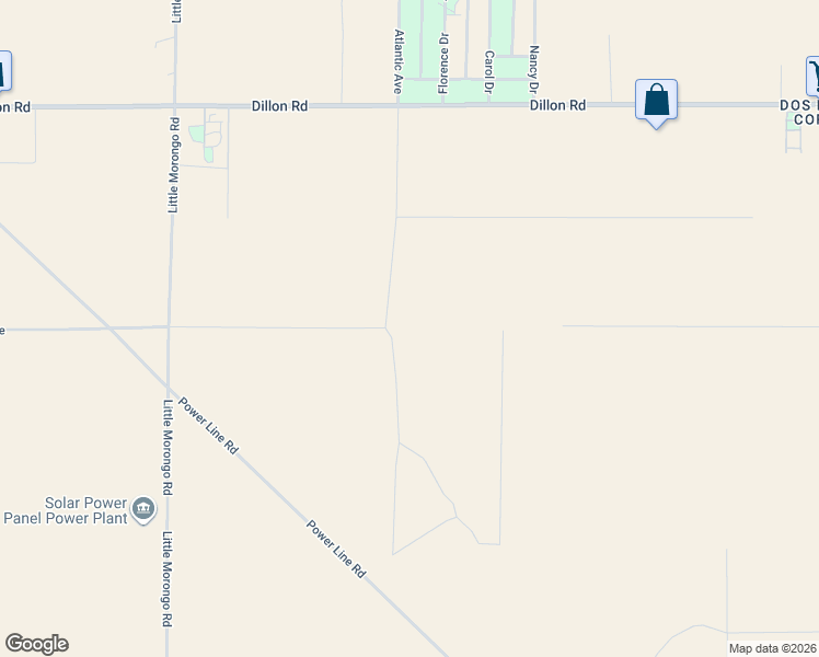 map of restaurants, bars, coffee shops, grocery stores, and more near 18th Avenue in Desert Hot Springs