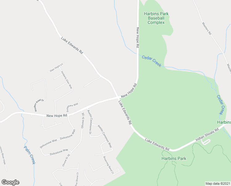 map of restaurants, bars, coffee shops, grocery stores, and more near 2695 Luke Edwards Road in Dacula