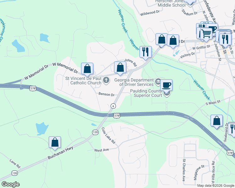 map of restaurants, bars, coffee shops, grocery stores, and more near 146 Buchanan Street in Dallas