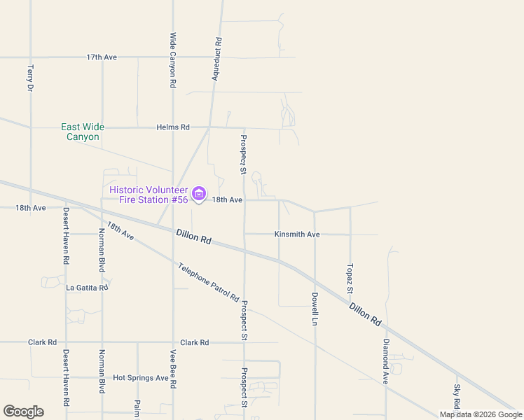 map of restaurants, bars, coffee shops, grocery stores, and more near 73385 18th Avenue in Desert Hot Springs