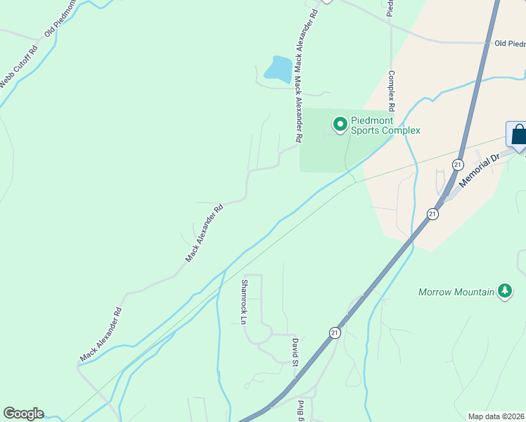 map of restaurants, bars, coffee shops, grocery stores, and more near 1268 Mack Alexander Road in Piedmont