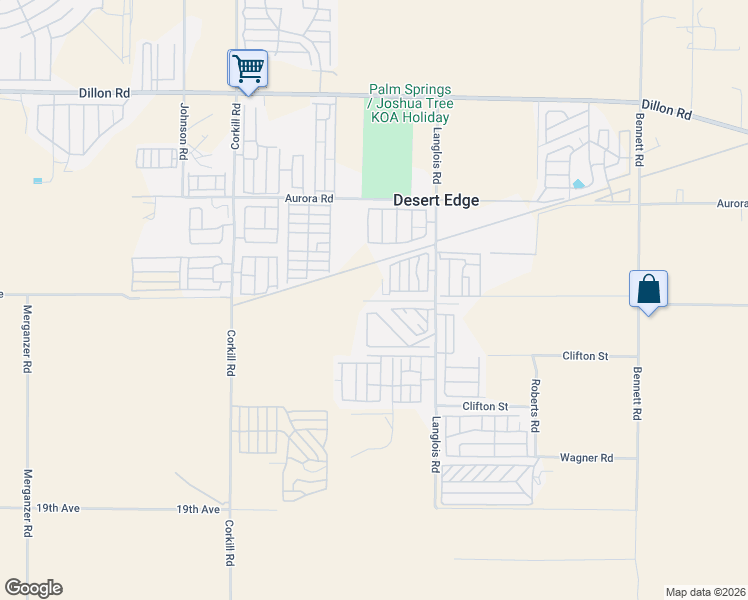 map of restaurants, bars, coffee shops, grocery stores, and more near 70200 18th Avenue in Desert Hot Springs