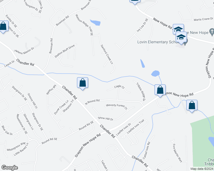 map of restaurants, bars, coffee shops, grocery stores, and more near 1713 Cagle Court in Lawrenceville