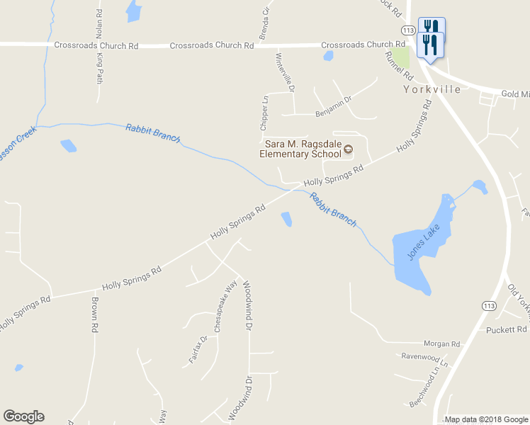 map of restaurants, bars, coffee shops, grocery stores, and more near 767 Holly Springs Road in Rockmart