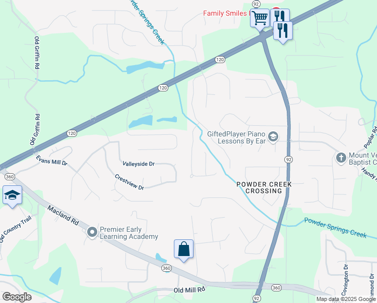 map of restaurants, bars, coffee shops, grocery stores, and more near 152 Dorys Way in Dallas